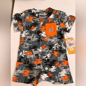 Carhartt 6month shorts onesie